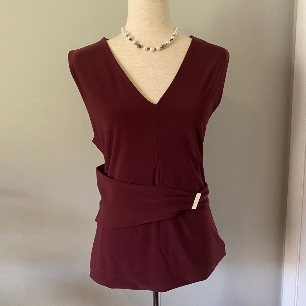Sleeveless V-neck Jersey Tank